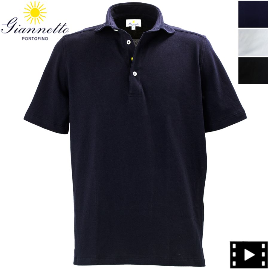 ジャンネット ポロシャツ メンズ コットン 半袖 カッタウェイカラー カノコポロシャツ GIANNETTO POLO SHIRT/MM 6103-JERSPOLOMM GNT 春夏新作