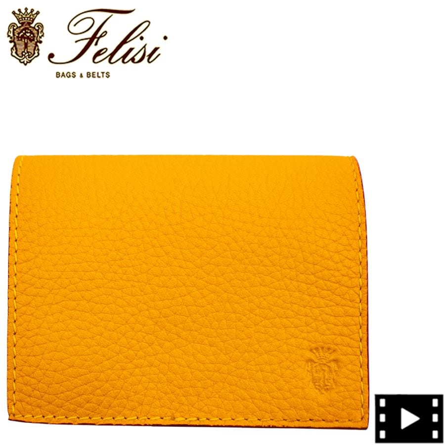 フェリージ 財布 シュリンクレザー コンパクト財布 ミニ財布 Felisi 851/2/LD FLS 038 AMBER 春夏新作