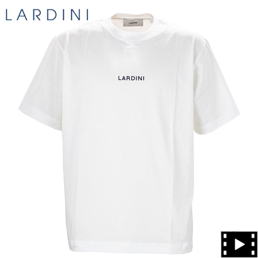 ラルディーニ Tシャツ メンズ コットン 半袖 ロゴプリント クルーネックカットソー LARDINI CNJLTMC70 LRD CN64052B 0100 春夏新作