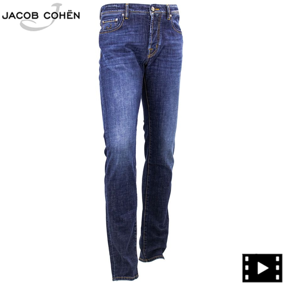 ヤコブコーエン デニム メンズ ストレッチ 5ポケット スリムフィット ストレートデニム JACOB COHEN BARD JCB JUM_QE004 100D 春夏新作