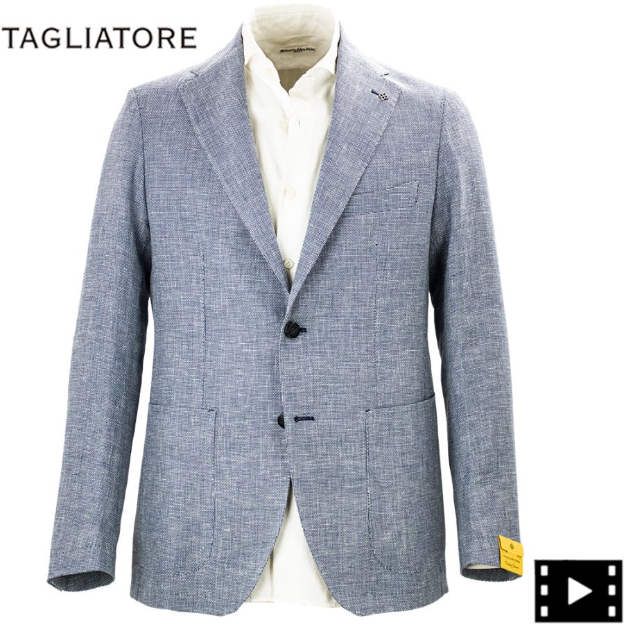 タリアトーレ ジャケット メンズ ダカール リネンコットン ホップサック 2B シングルジャケット TAGLIATORE G-DAKAR22K TLT 340346 EI974 春夏新作