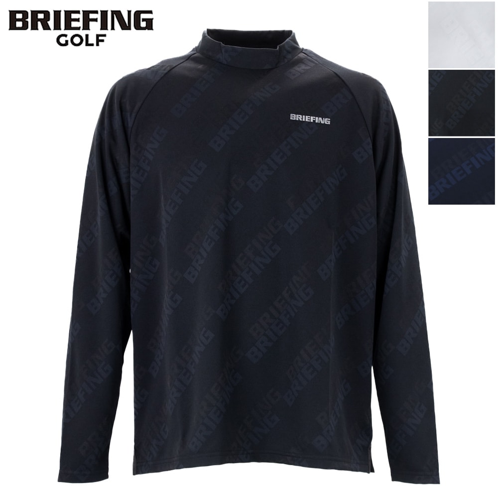 ブリーフィング ゴルフ ウェア メンズ シャドウロゴジャガード ロングスリーブ ハイネック BRIEFING GOLF MS SHADOW LOGO JQ LS HIGHNECK BRG261M40 BRG 春夏新作