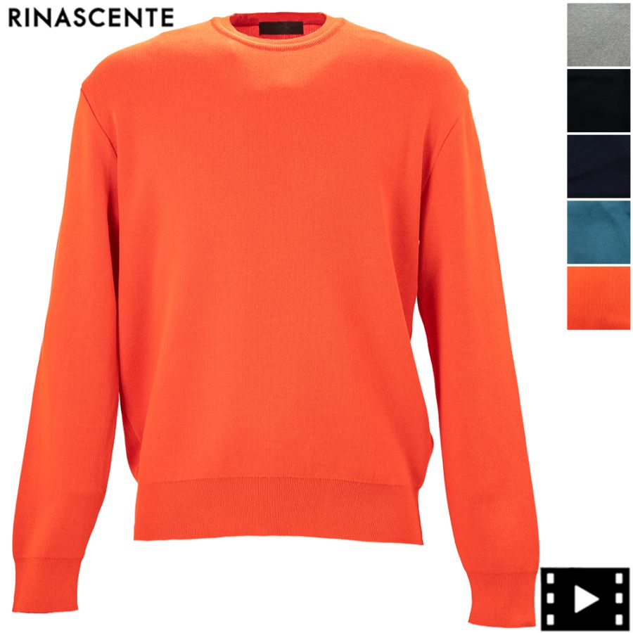 リナシェンテ ニット メンズ コットンニット クルーネックセーター RINASCENTE 233-62804 RST 春夏新作