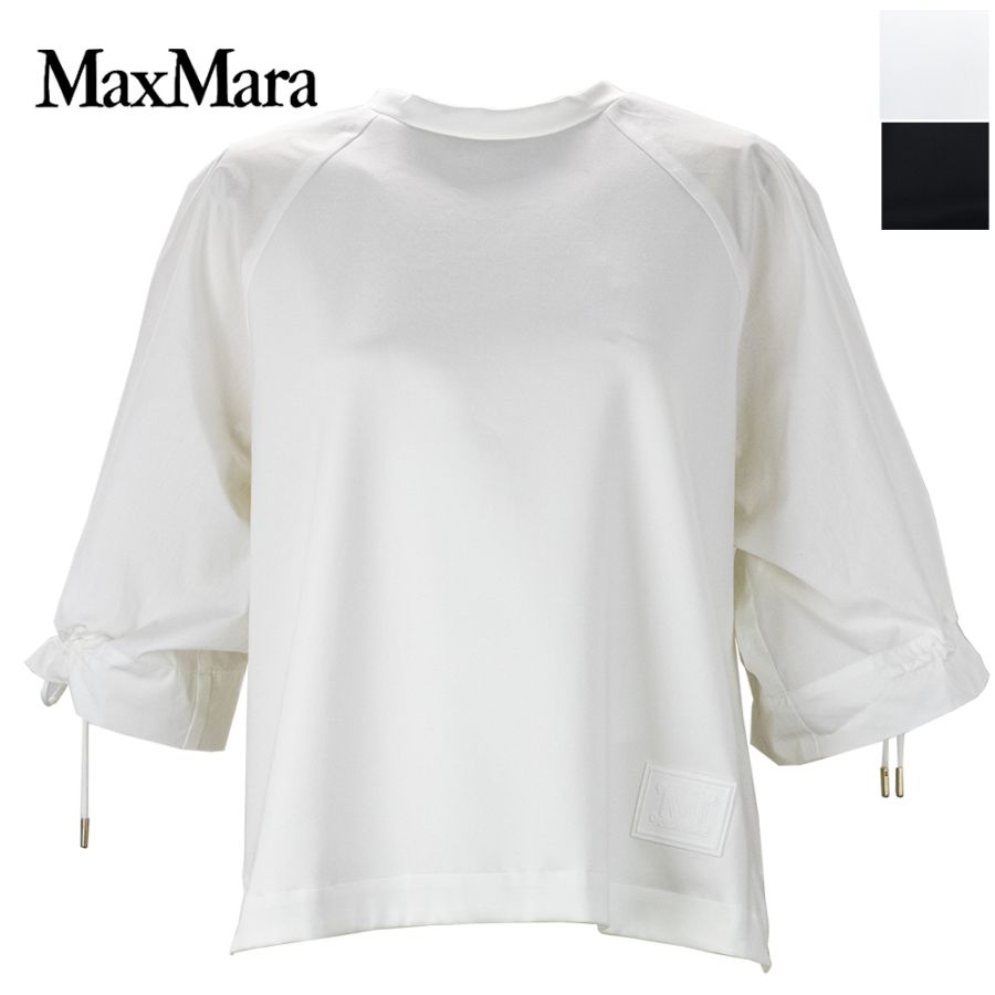 マックスマーラ カットソー レディース テクニカルコットンジャージー バイマテリアル Tシャツ ウエスト MaxMara MXMWEST 1941076206 春夏新作