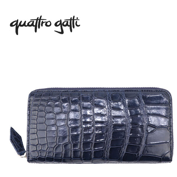 【1点限り 極美品】quattro gatti クロコダイルレザー 長財布 メンズブランド,Q,QUATTRO GATTI（クアトロガッティ） | ファッション