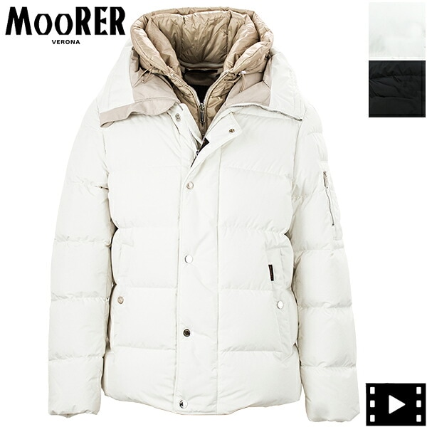 ムーレー ダウン メンズ 撥水 フーデッド ダウンボンバージャケット MOORER JESSE STP MRE