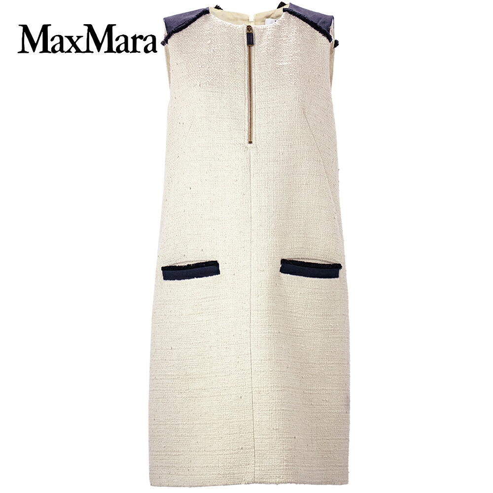 マックスマーラ ワンピース レディース コットン リネン バスケットウィーブワンピース MaxMara MXMMITO 1221076206 001 春夏新作