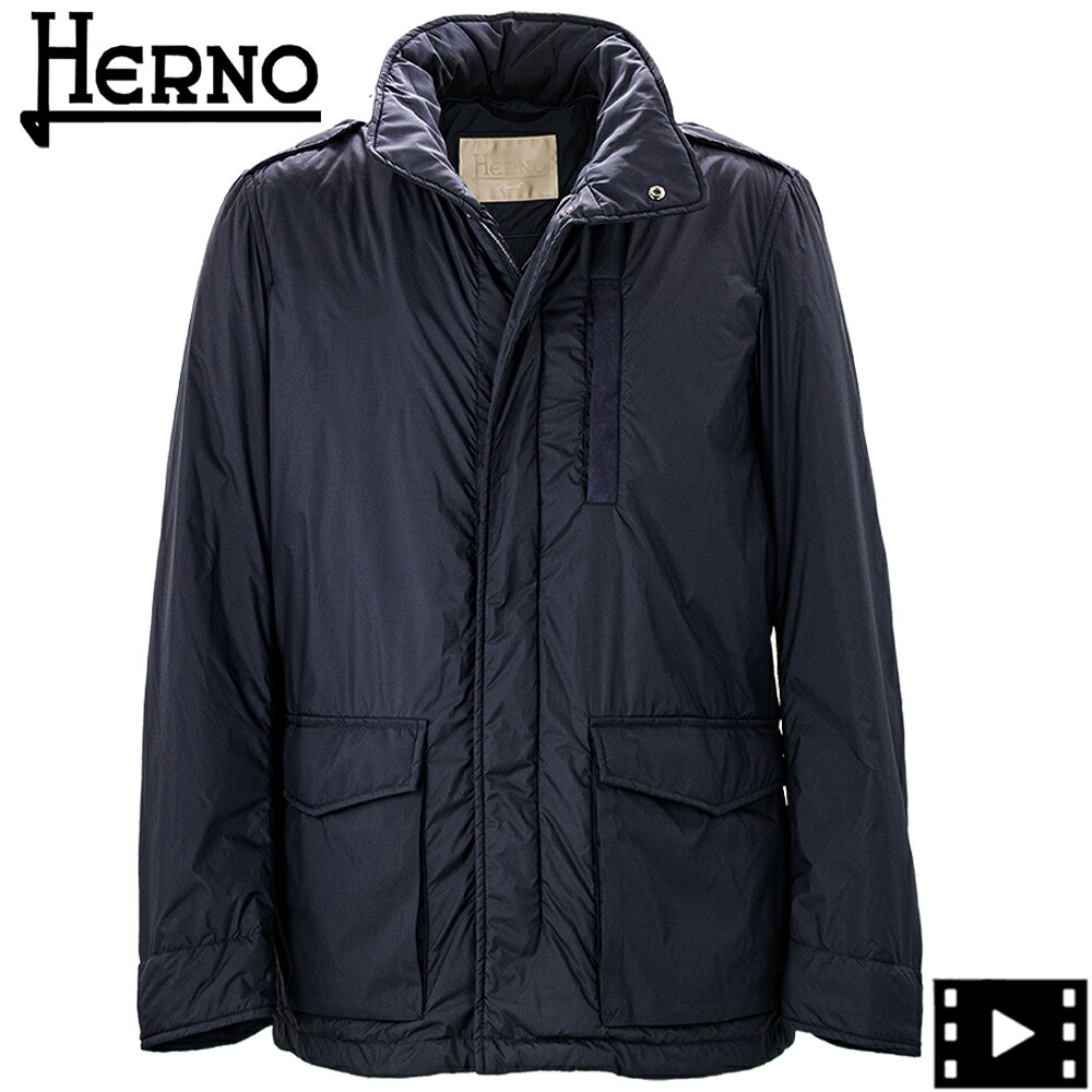 ヘルノ ブルゾン メンズ 中綿 軽量ポリエステル パッカブル M-65 フィールドジャケット リゾートライン HERNO RESORT FI00027UR HER 12915 9200 秋冬新作