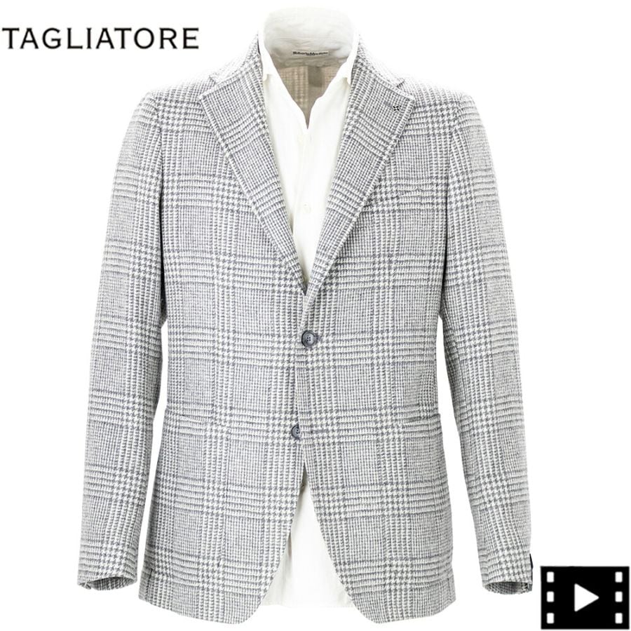 タリアトーレ ジャケット メンズ ヴァージンウール グレンチェック 2B シングルジャケット モンテカルロ TAGLIATORE MONTECARLO 1SMC22K TLT 610066 G1172 秋冬新作