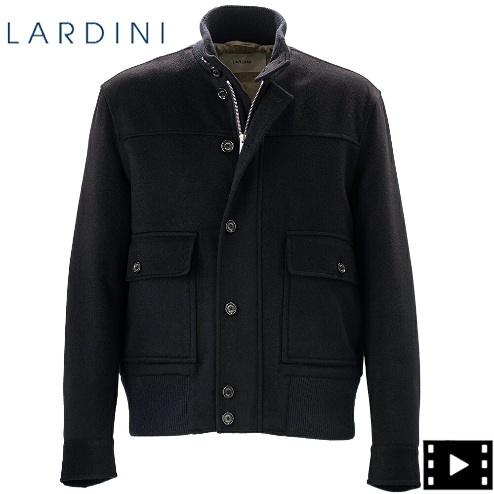 ラルディーニ ブルゾン メンズ 中綿 ビーバーウールカシミヤ スタンドカラーブルゾン LARDINI JESPONGE LRD ACSP67642 999 秋冬新作