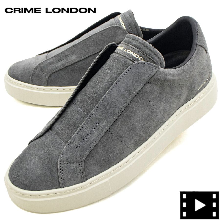 クライムロンドン スニーカー メンズ イタリアンカーフ ローカット スリッポン スーパーライトスリッポン CRIME LONDON SUPERLIGHT SLIP ON CML 10931AA9 30 秋冬新作