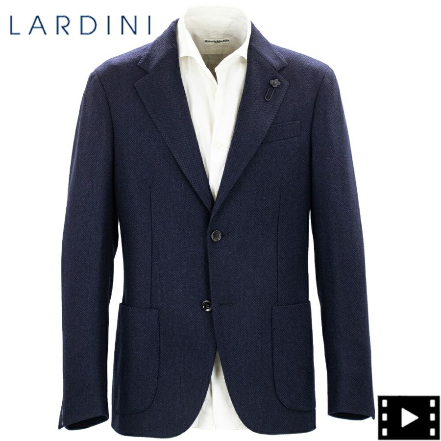 ラルディーニ ジャケット メンズ ウールカシミヤ ホップサック 2B シングルジャケット ローマ LARDINI ROMA J6202Q LRD A6202Q7514 860B 秋冬新作
