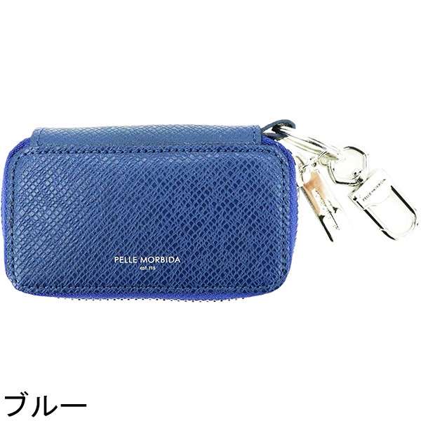 PELLE MORBIDA ペッレモルビダ ネイビー キーケース メンズ レザー PELLE MORBIDA ペッレモルビダ ネイビー キーケース メンズ