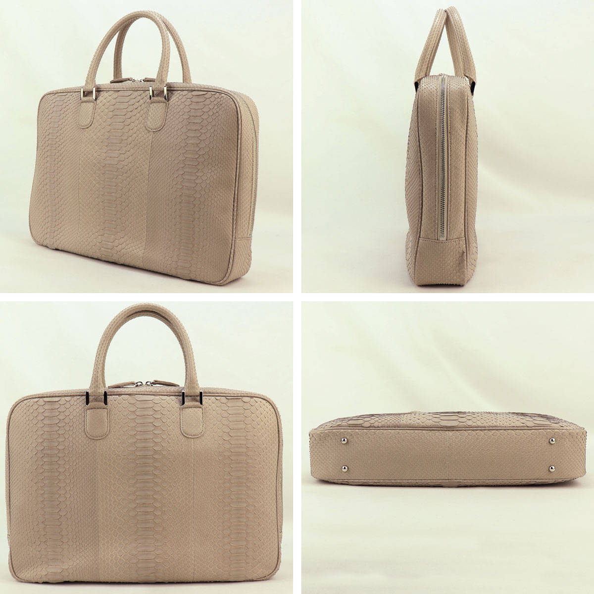 レザック ブリーフケース ダイヤモンドパイソン ブリーフケース LE'SAC ROMA TAUPE（トープ） 