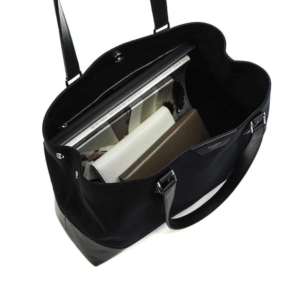 ペッレモルビダ バッグ 撥水 エコスエード シュリンクレザー コンビトートバッグ コローレ PELLE MORBIDA Colore PMO-ST013F PMO BLACK 秋冬新作