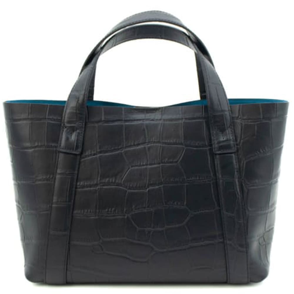ペッレモルビダ トートバッグ クロコ型押し ダブルフェイスレザー