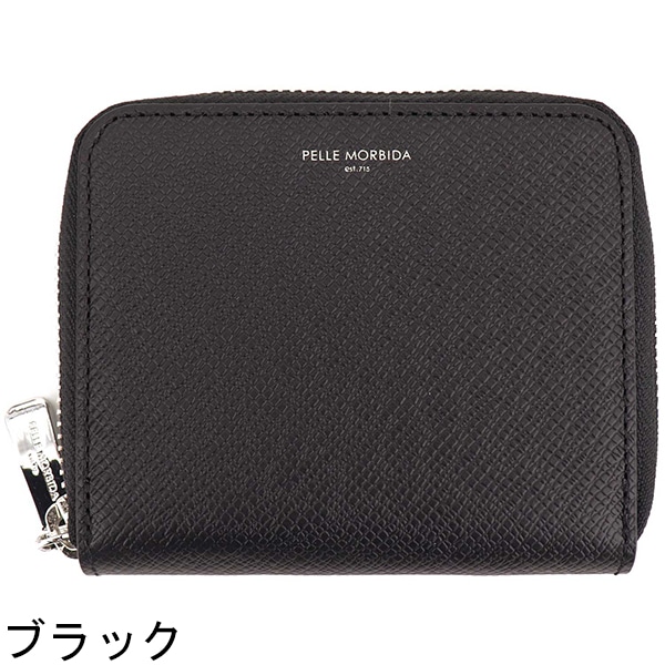 ペッレモルビダ コインケース バルカ ラウンドファスナー レザー 黒 ペッレモルビダ コインケース バルカ ラウンドファスナー レザー