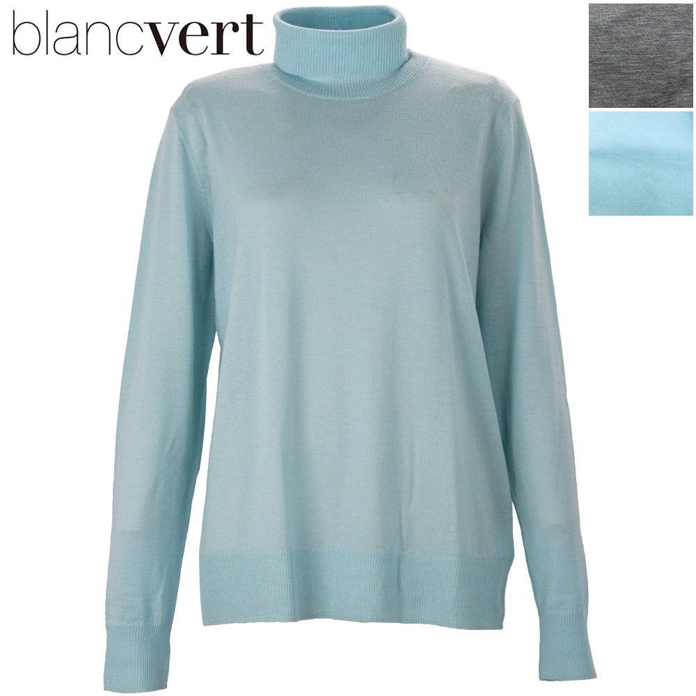 ブランベール カットソー レディース ウールカシミヤ タートルネック 長袖 BLANCVERT LW3413101 BVR 秋冬新作