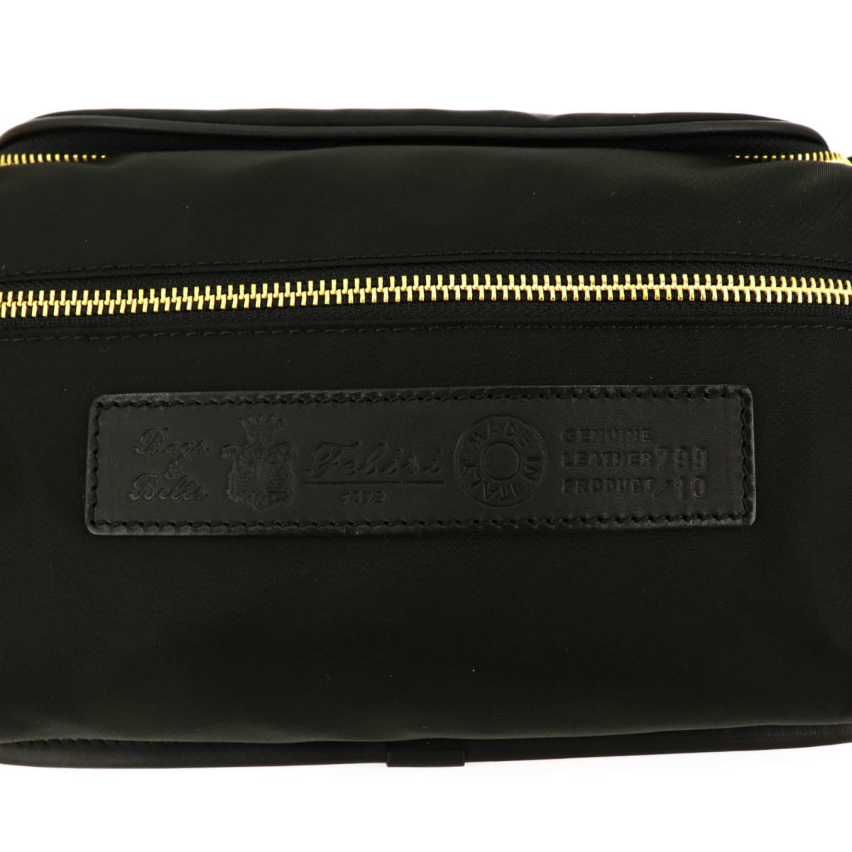 フェリージ ボディバッグ ナイロン×バケッタレザー ウエストバッグ Felisi 799/10/DS FLS 