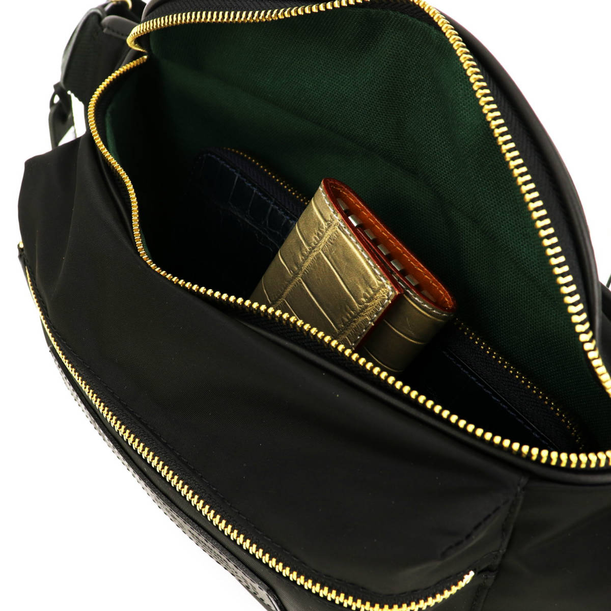 フェリージ ボディバッグ ナイロン×バケッタレザー ウエストバッグ Felisi 799/10/DS FLS 