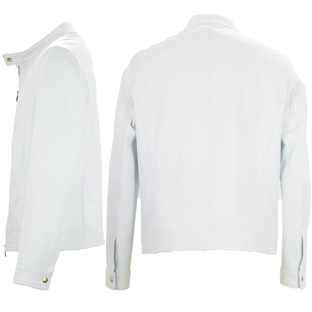 エンメティ ライダース メンズ 0.7mm厚 スペシャル ラムレザー シングルライダース ユーリ ゴールドジップ EMMETI JURI EMT SP LEATHER BIANCO