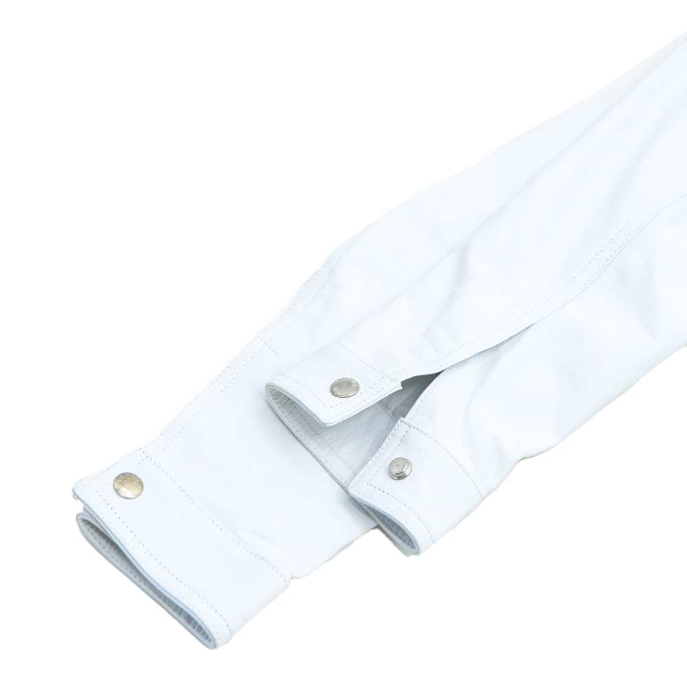 エンメティ ライダース メンズ 0.7mm厚 スペシャル ラムレザー シングルライダース ユーリ シルバージップ EMMETI JURI EMT SP LEATHER BIANCO