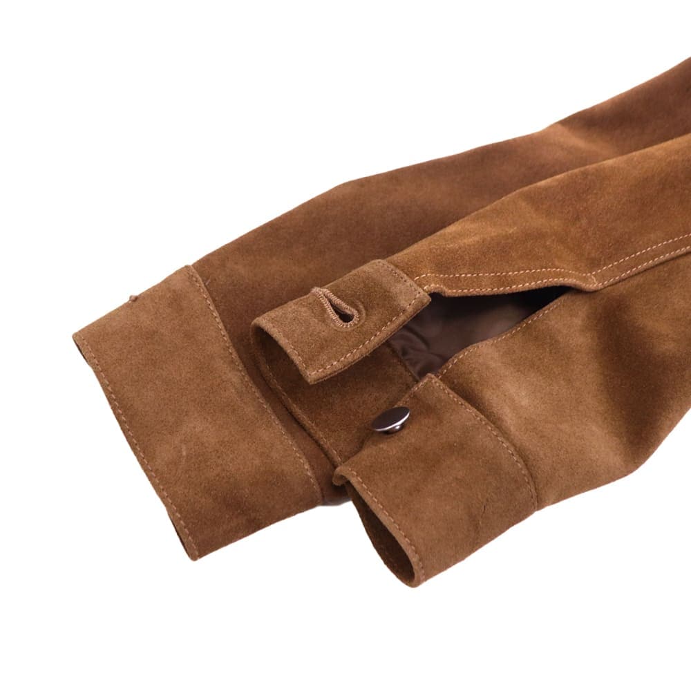 ジーニック ブルゾン メンズ 牛革 スエード トラッカー