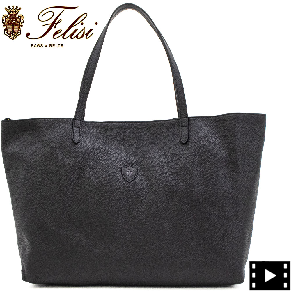 felisi フェリージ　黒　本革バック Felisi（フェリージ） 最大50%☆5/25限定 正規品1年保証 トートバッグ