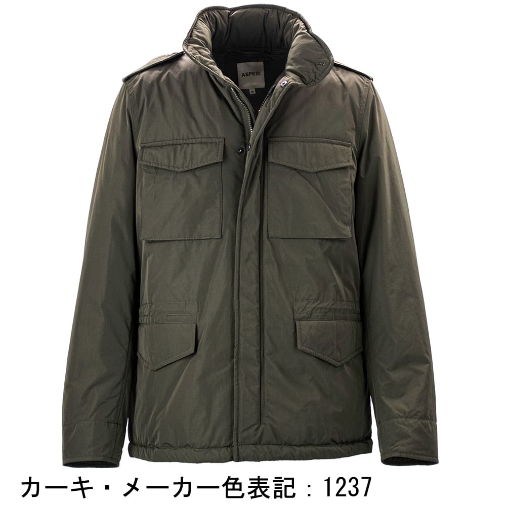 アスペジ ブルゾン メンズ 中綿 パデッド 防水 フィールドジャケット M