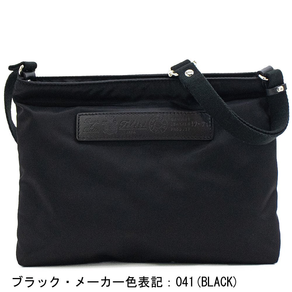 【美品】フェリージ ショルダーバッグ サコッシュ ナイロン ブラック フェリージ バッグ ナイロン×バケッタレザー サコッシュ ショルダー