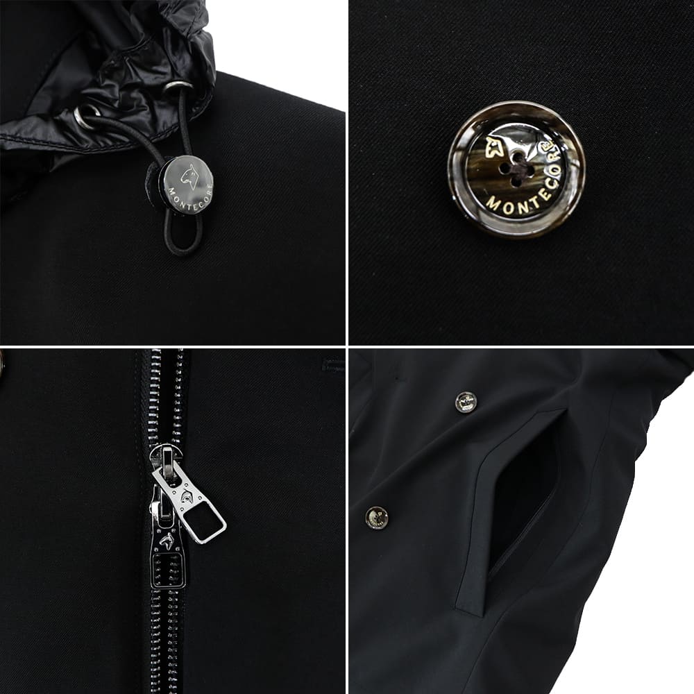 定価15万 Montecore モンテコーレ ダブルブレスト コートメンズ XS Montecore モンテコーレ コート メンズ XS ダブルブレスト ブラック