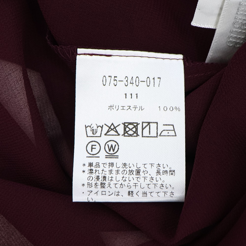 シューソネット ブラウス レディース ポリエステル シアーフリルブラウス CHOUSONNETTE 075-340-017 CHO 秋冬新作
