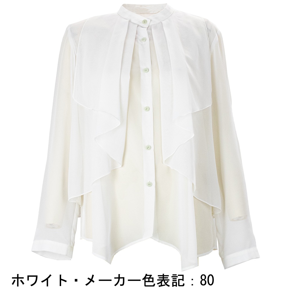 シューソネット ブラウス レディース ポリエステル シアーフリルブラウス CHOUSONNETTE 075-340-017 CHO 秋冬新作