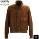 エンメティ ブルゾン メンズ 0.5mm厚 スペシャル ラムスエード A-1型ブルゾン ガス EMMETI GUS EMT LANA SP LAMB SKIN SUEDE TYPE A-1 CHESTNUT