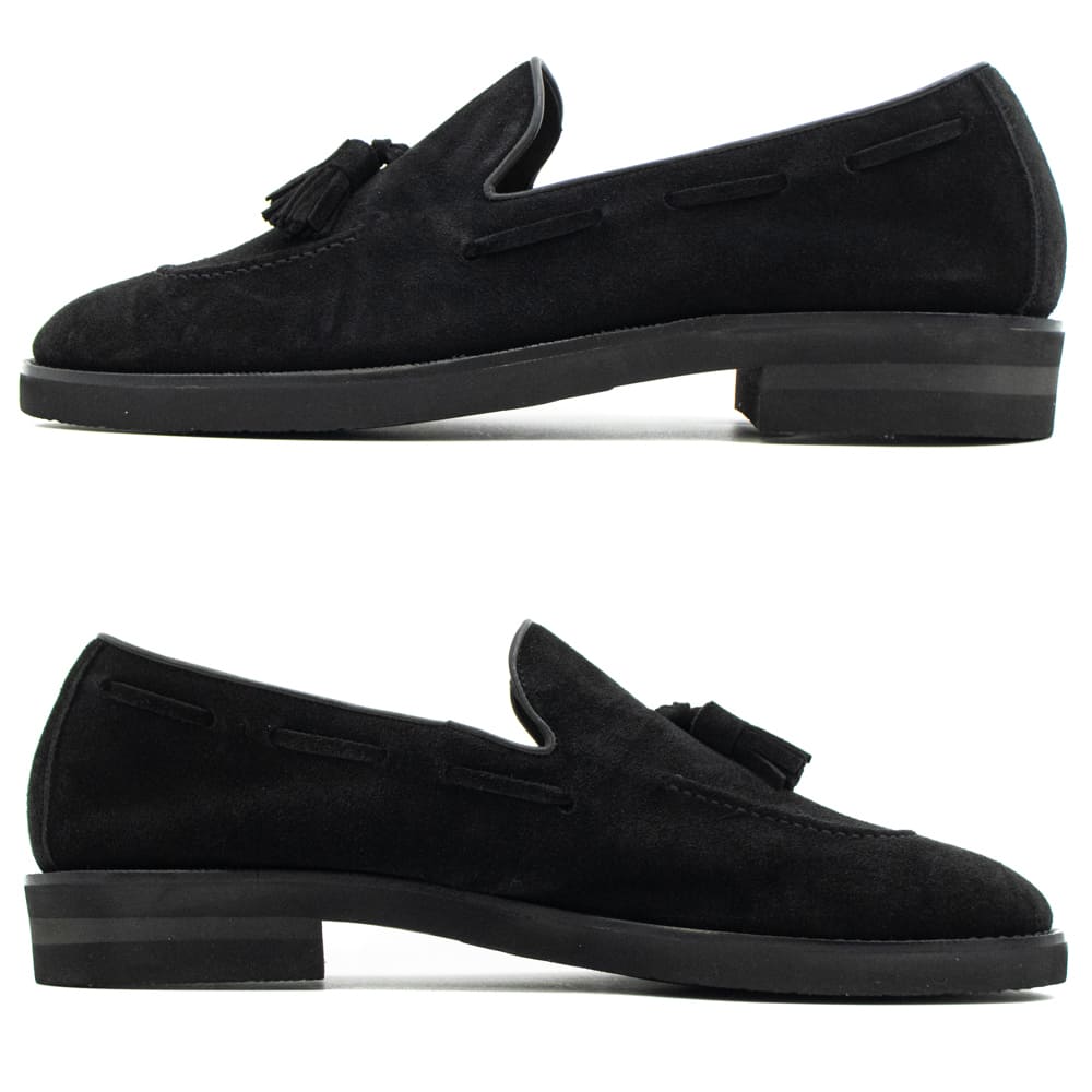 ダブルエイチ レザーシューズ メンズ チャールズFステッド社 ヤヌスカーフ タッセルローファー ソフトシリーズ WH WHF-0002J WH0 BLK 春夏新作