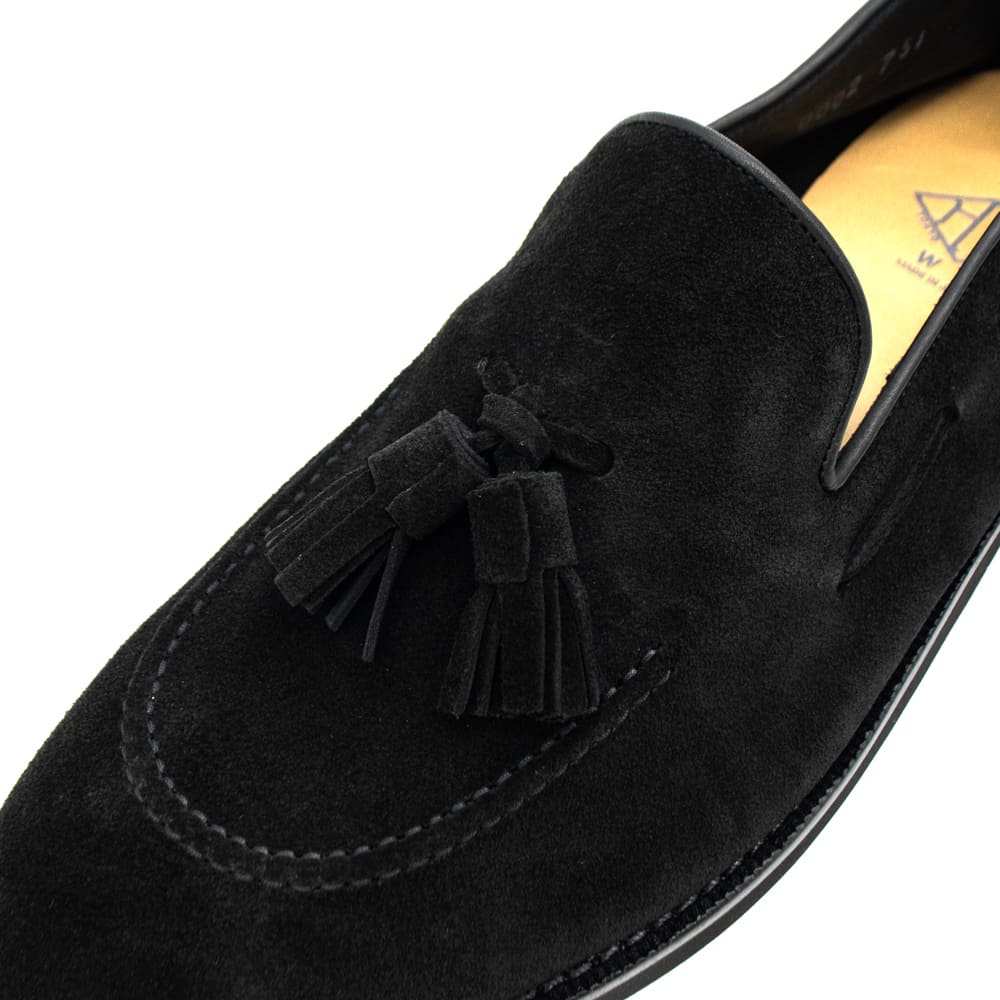 ダブルエイチ レザーシューズ メンズ チャールズFステッド社 ヤヌスカーフ タッセルローファー ソフトシリーズ WH WHF-0002J WH0 BLK 春夏新作