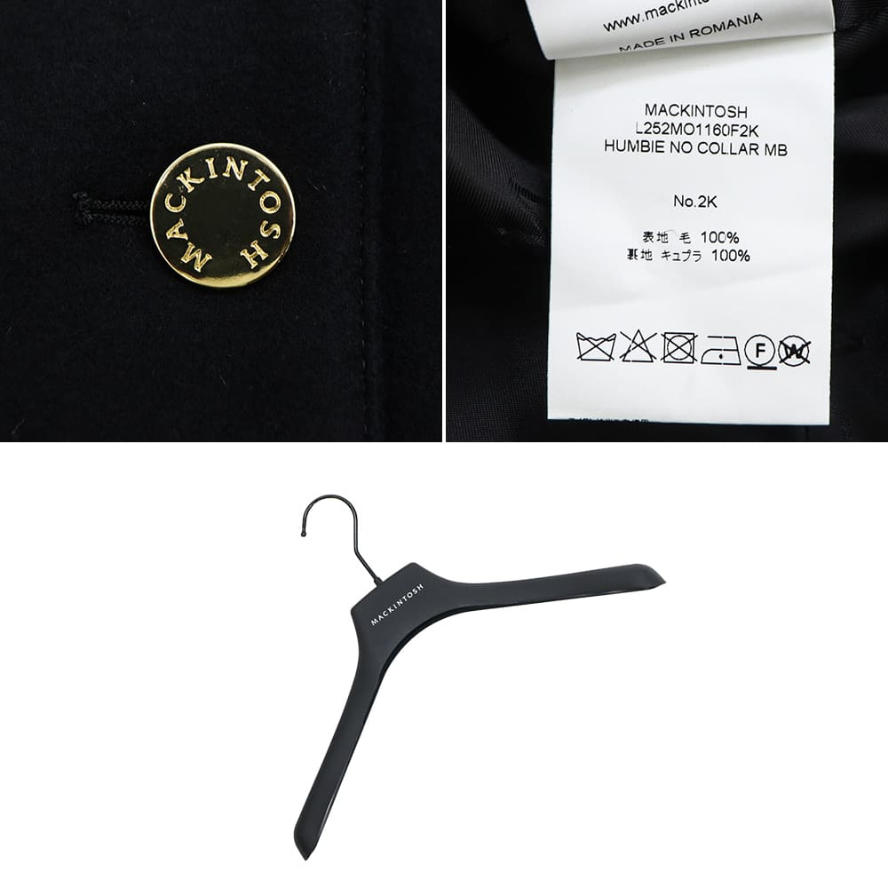 マッキントッシュ コート レディース ウール ノーカラーコート ハンビーノーカラー MACKINTOSH HUMBIE NO COLLAR MB MCT L252MO1160F2K 2K01/BLACK 秋冬新作