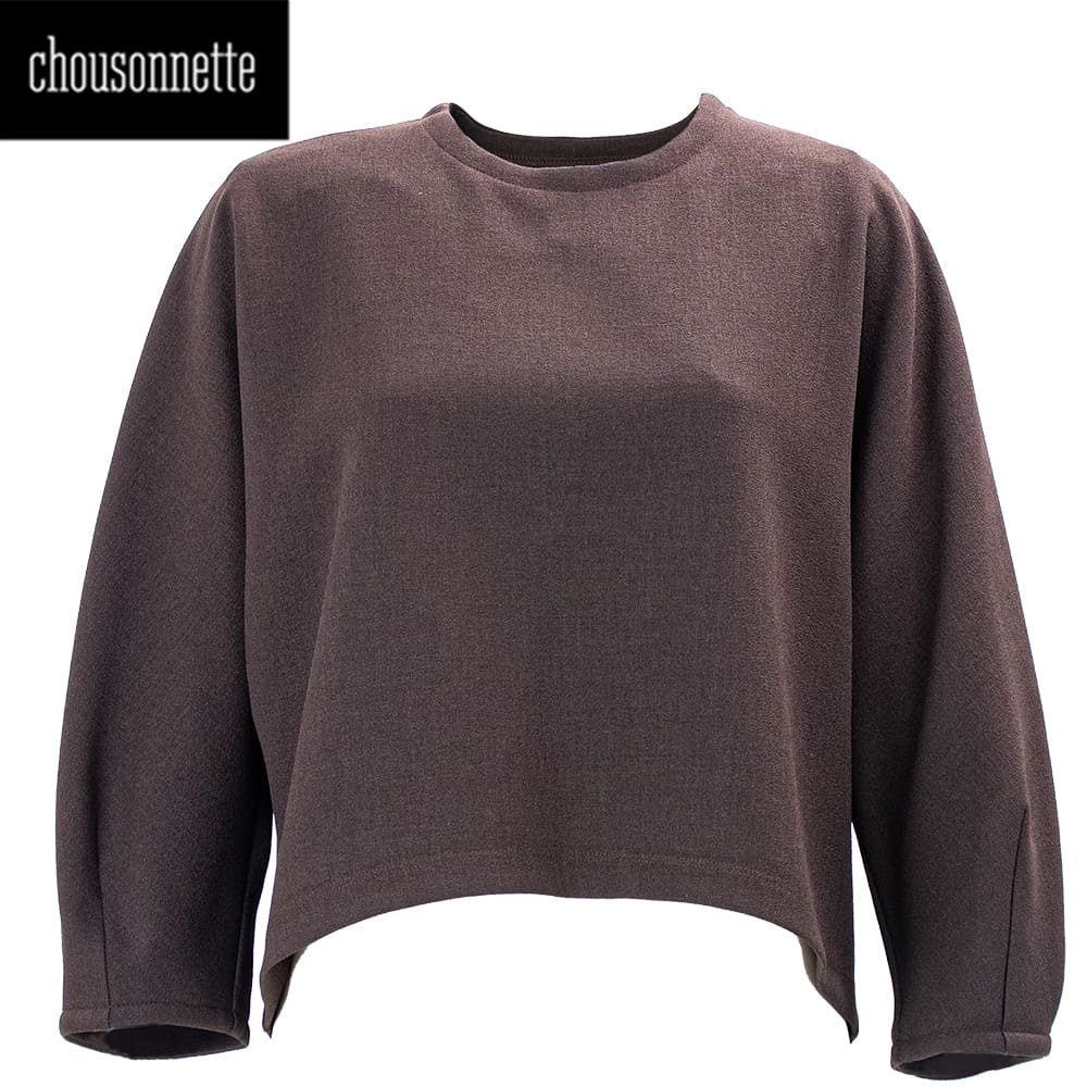 シューソネット ブラウス レディース ポリエステル クロップド丈 七分袖 CHOUSONNETTE 075-345-034 CHO 39 秋冬新作