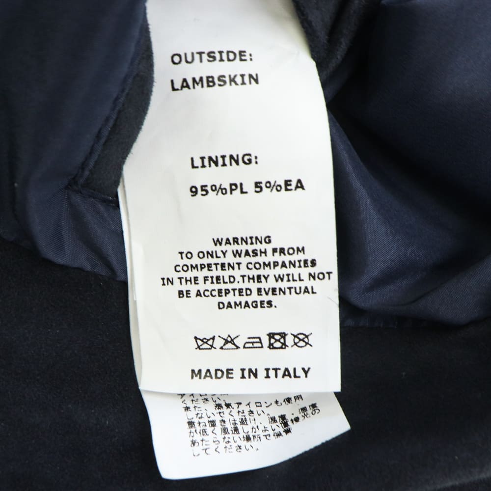 エンメティ ブルゾン メンズ 0.5mm厚 スペシャル ラムスエード A-1型ブルゾン ガス EMMETI GUS EMT LANA SP LAMB SKIN SUEDE TYPE A-1 BLU NIGHT1