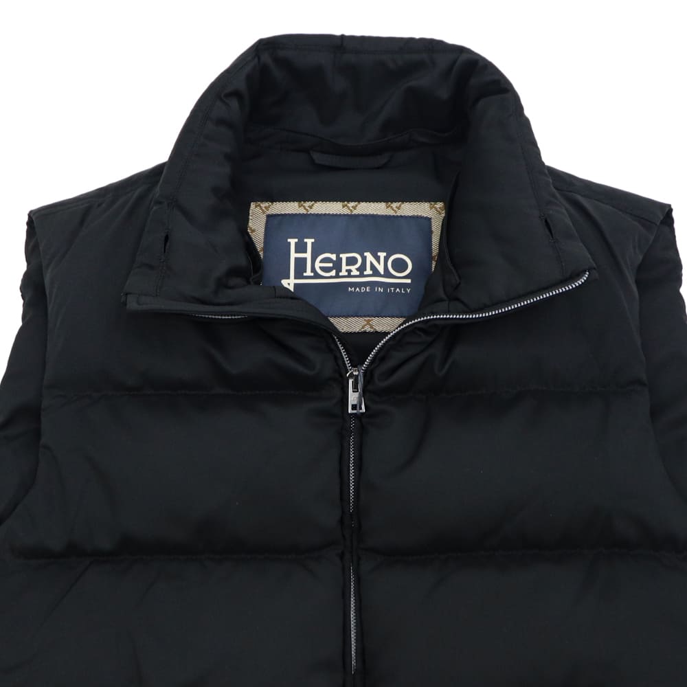 ヘルノ ダウン メンズ ポーラテック 撥水ポリエステル スタンドカラー