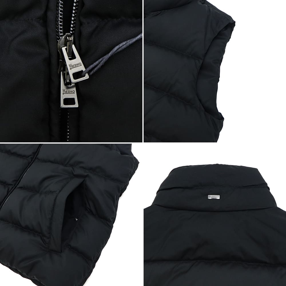 ヘルノ ダウン メンズ ポーラテック 撥水ポリエステル スタンドカラー ダウンベスト HERNO POLAR-TECH PI001267U HER 12414Z 9300 秋冬新作