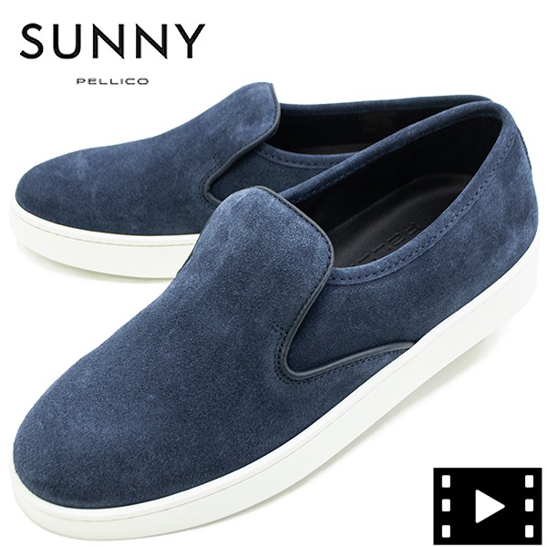 ペリーコサニー スニーカー メンズ スエードレザー スリッポン トラヴィス PELLICO SUNNY TRAVIS PM24 M004 SUEDE PLS NOTTE