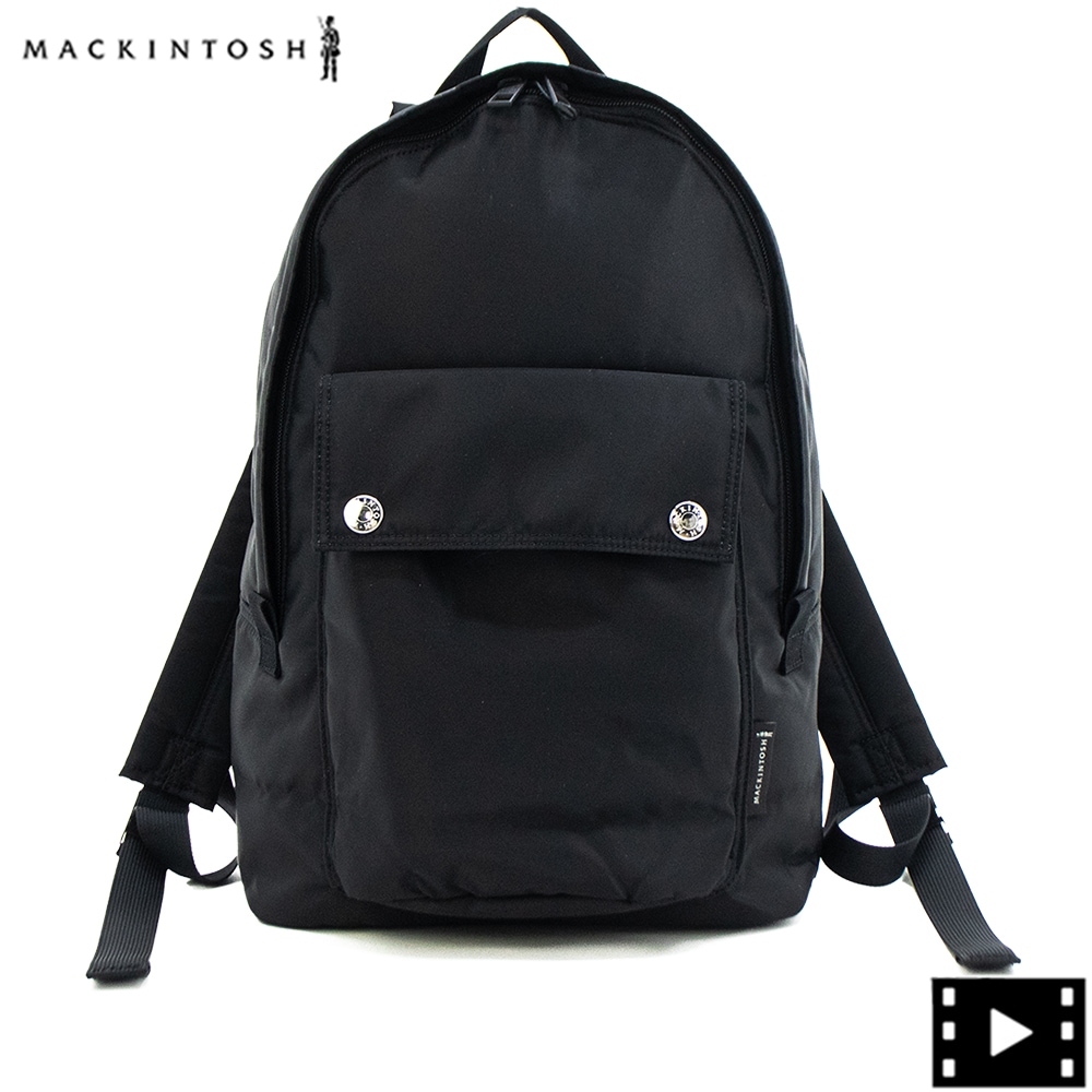 【Mackintosh(マッキントッシュ)】ブラックナイロンリュック マッキントッシュ バックパック ナイロン スリムバックパック