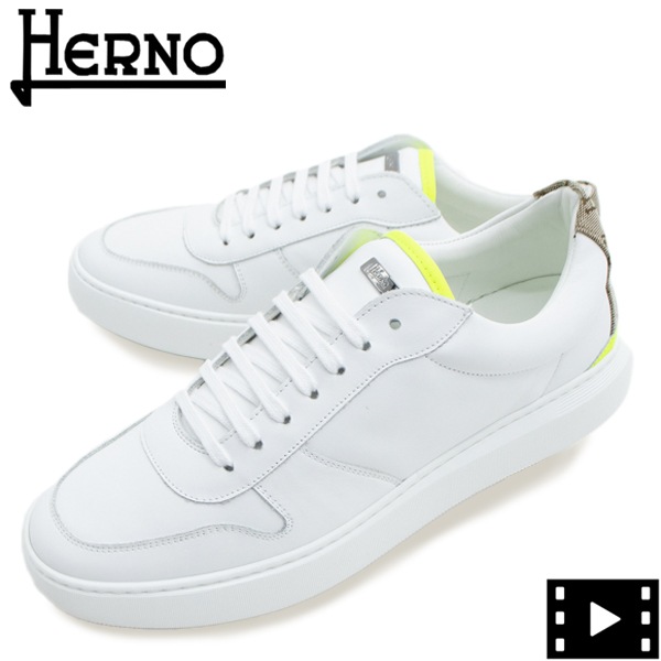 ヘルノ スニーカー メンズ レザー ローカットスニーカー HERNO SH001UM  