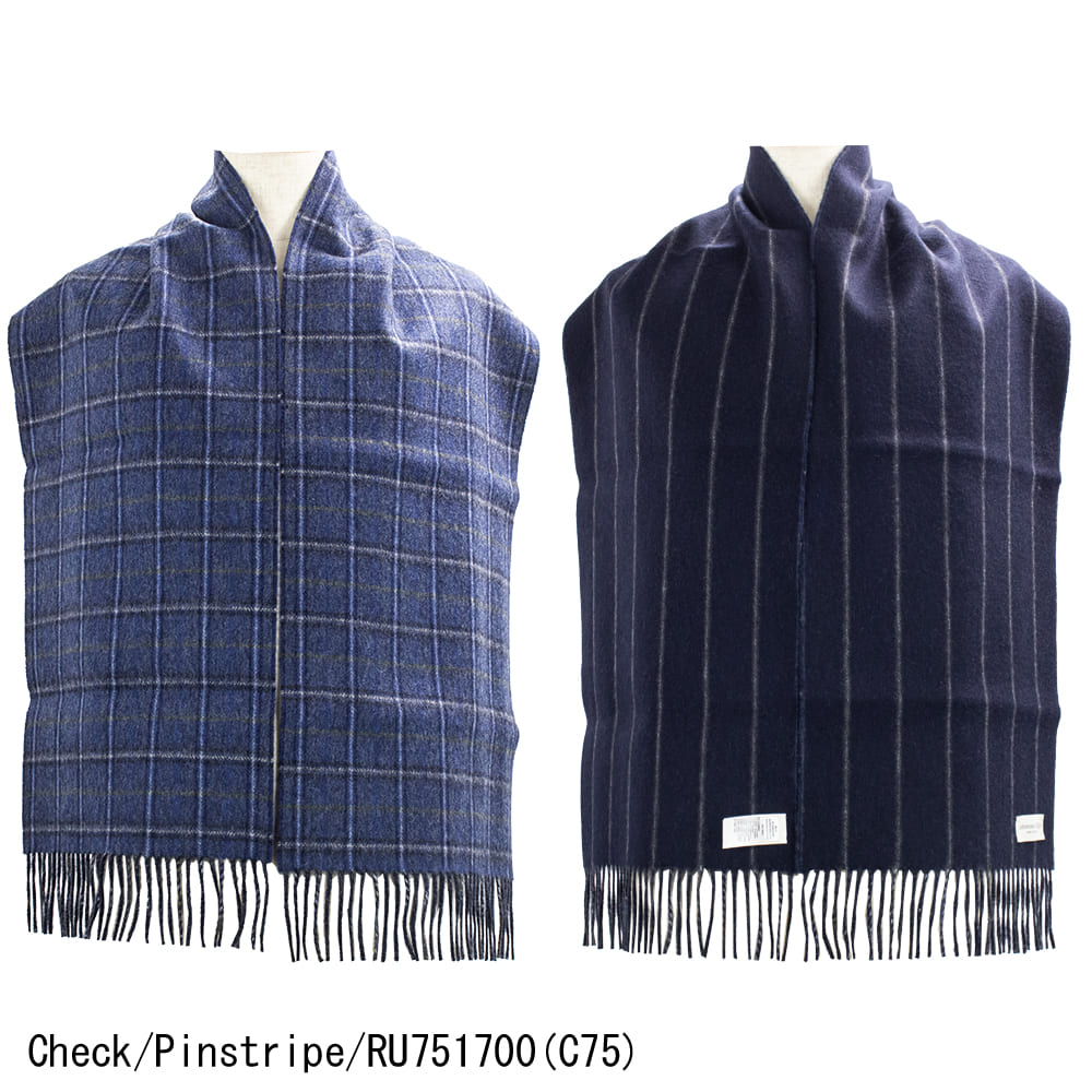 Johnstons of ELGIN マフラー Johnstons of Elgin カシミヤ リブニット