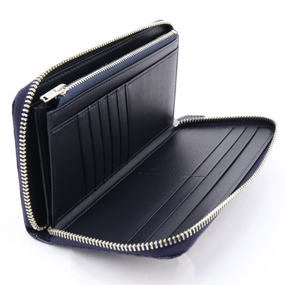 クアトロガッティ 財布 クロコダイル ラウンドジップ 長財布 QUATTRO GATTI 8137 NAVY(ネイビー)
