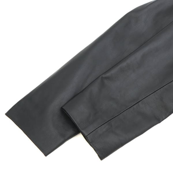 エンメティ ジャケット レディース ラムレザー ノーカラー