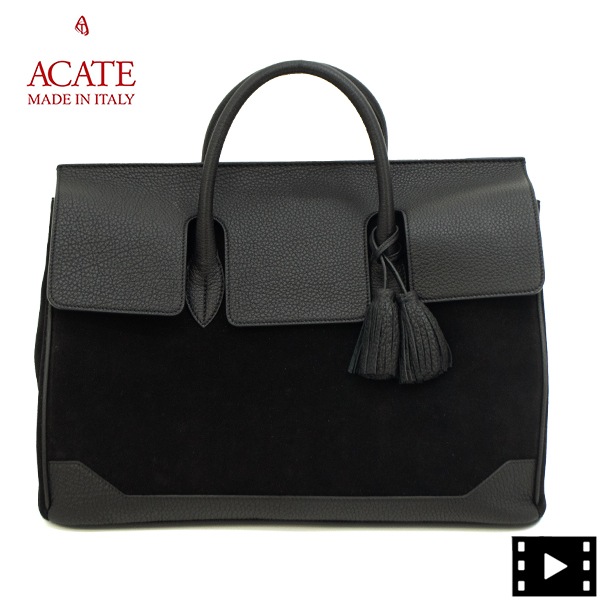 【新品定価17.6万】ACATE アカーテ レザー ボストンバック SUROET アカーテ ボストンバッグ カーフ シュリンクレザー×スエード