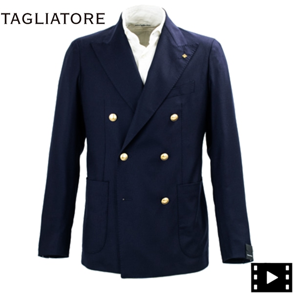 【セール 半額以下】タリアトーレ ジャケット メンズ モンテカルロ サマーウール ダブルブレストジャケット TAGLIATORE MONTECARLO 1SMC20K TLT 180020 B5040【返品交換不可】