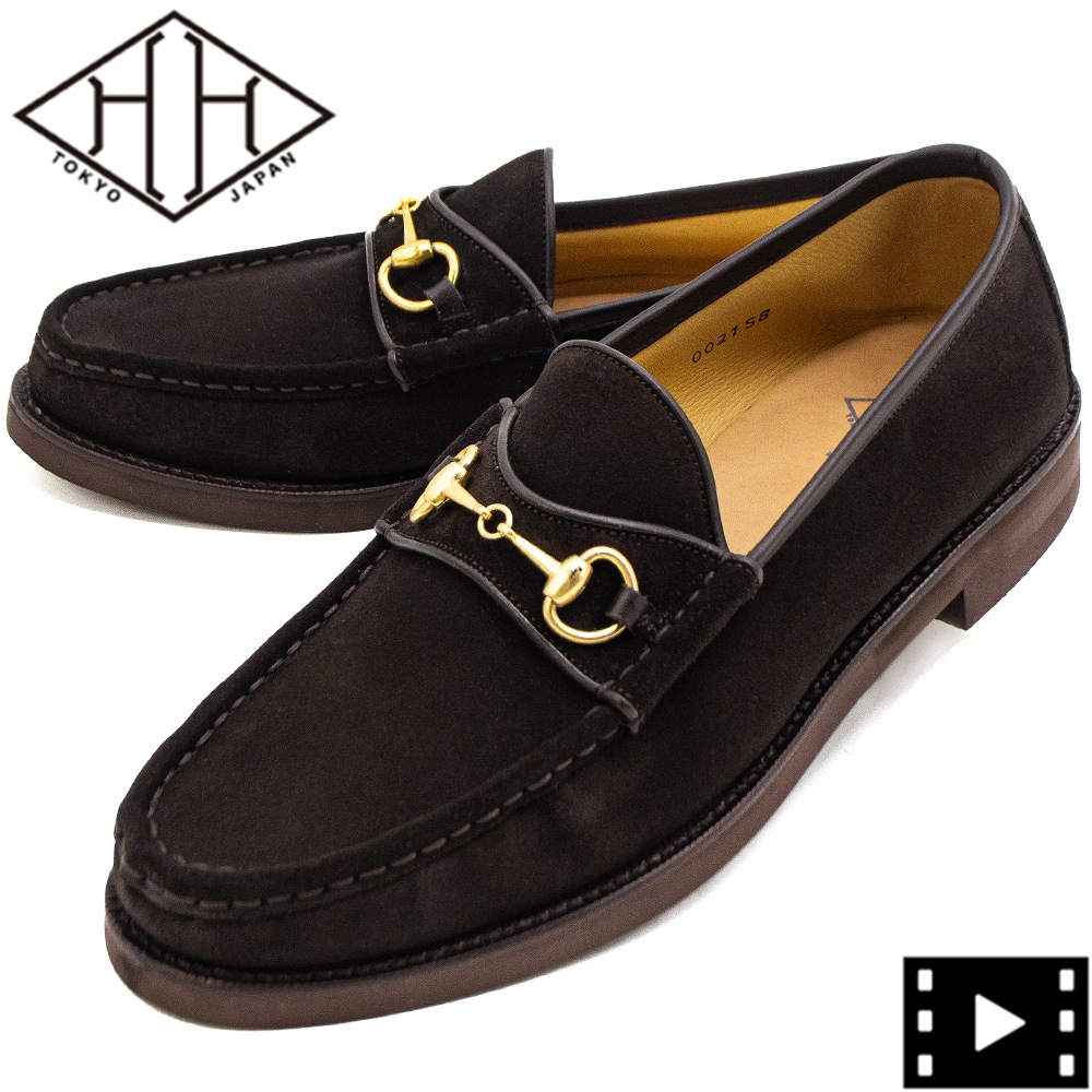 ダブルエイチ レザーシューズ チャールズFステッド社 スーパーバック スエード ビットローファー ソフトシリーズ WH WHF-0021S WH0 CAFE 春夏新作